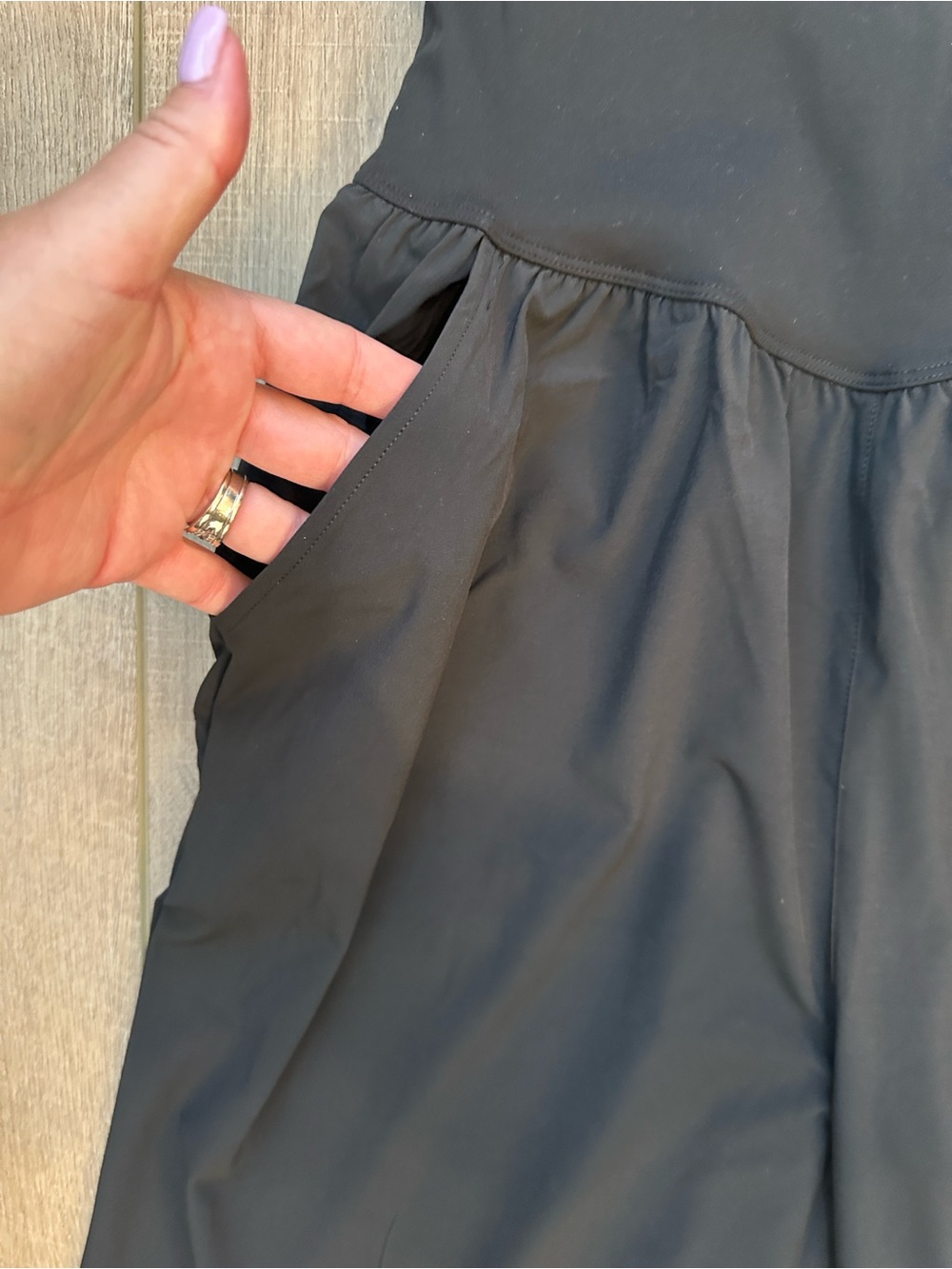 Fabletics Black Twist-Front Wide-Leg Jumpsuit - Picture 5 of 13